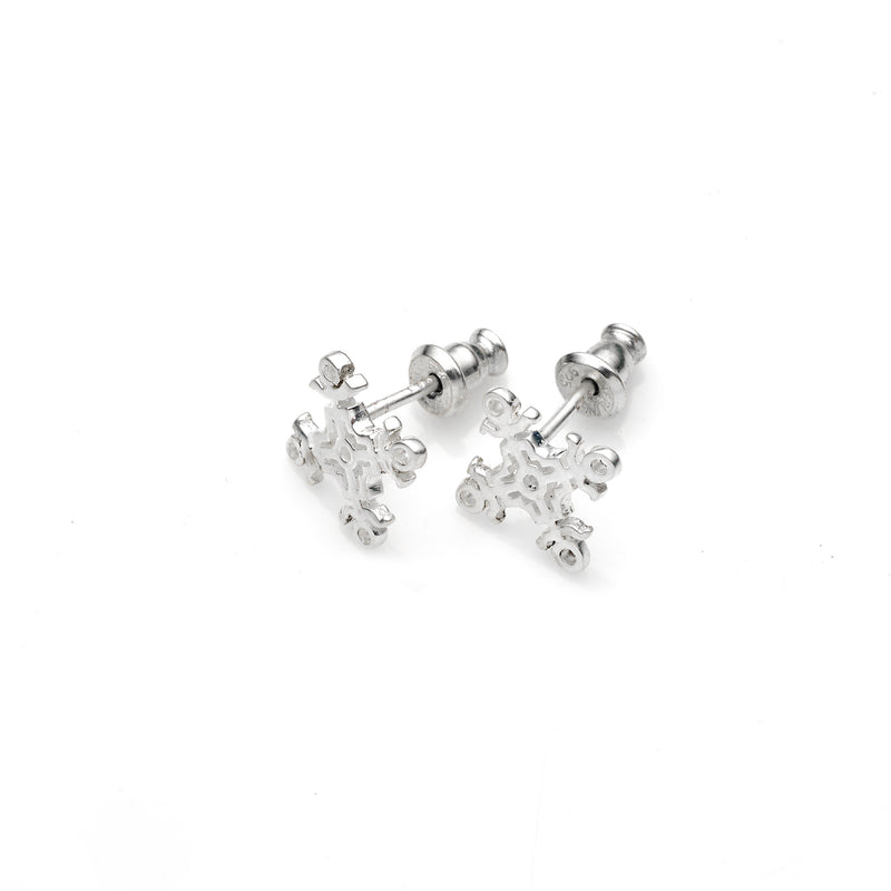 Hangman Square Studs | 925 Sterling Silver