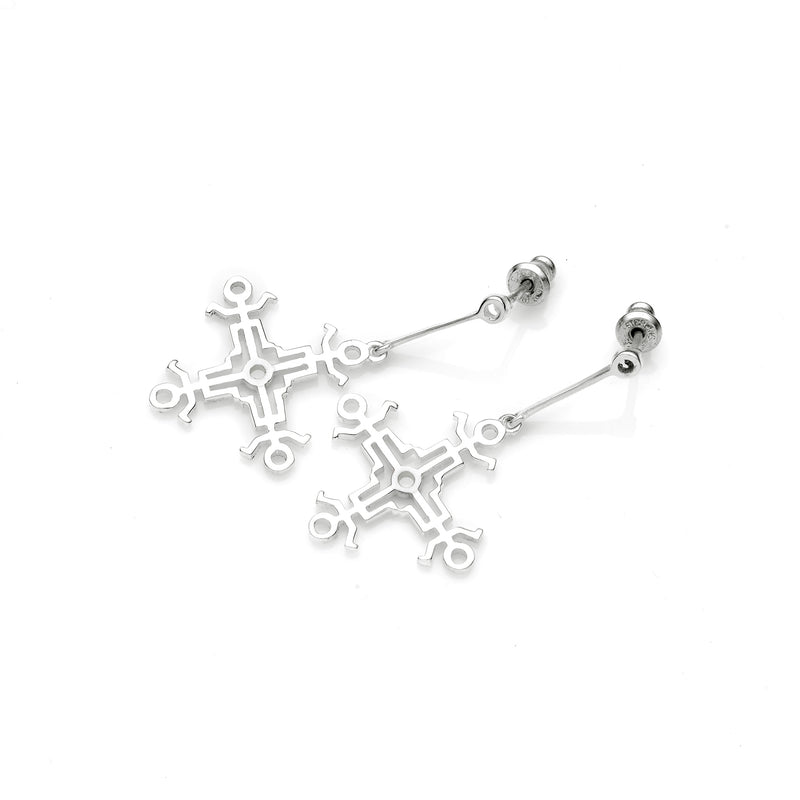 Hangman Square Drop Earrings | 925 Sterling Silver