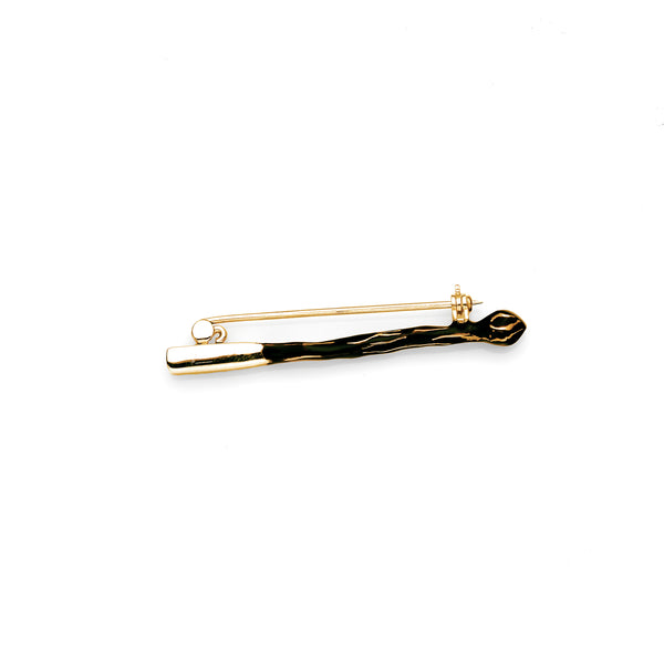 Burnt Match Stick Pin | Gold Plate