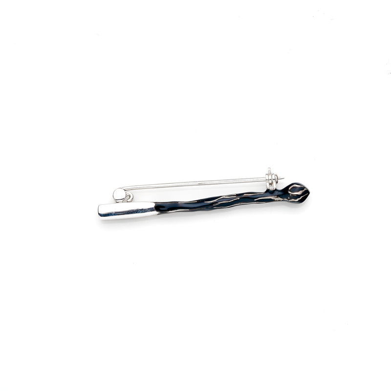Burnt Match Stick Pin | Sterling Silver