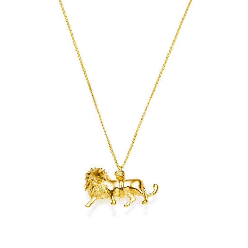Lion Necklace | Gold Plate