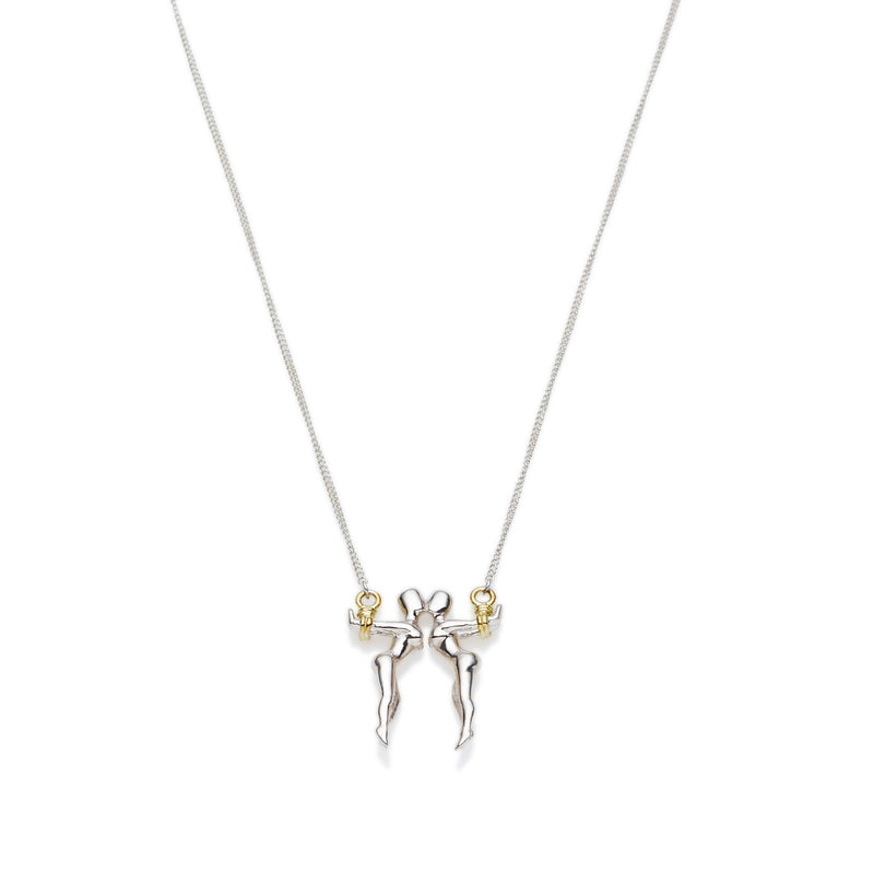 Gemini Necklace | Sterling Silver with Gold Plate