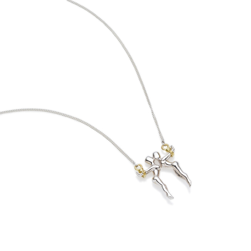 Gemini Necklace | Sterling Silver with Gold Plate