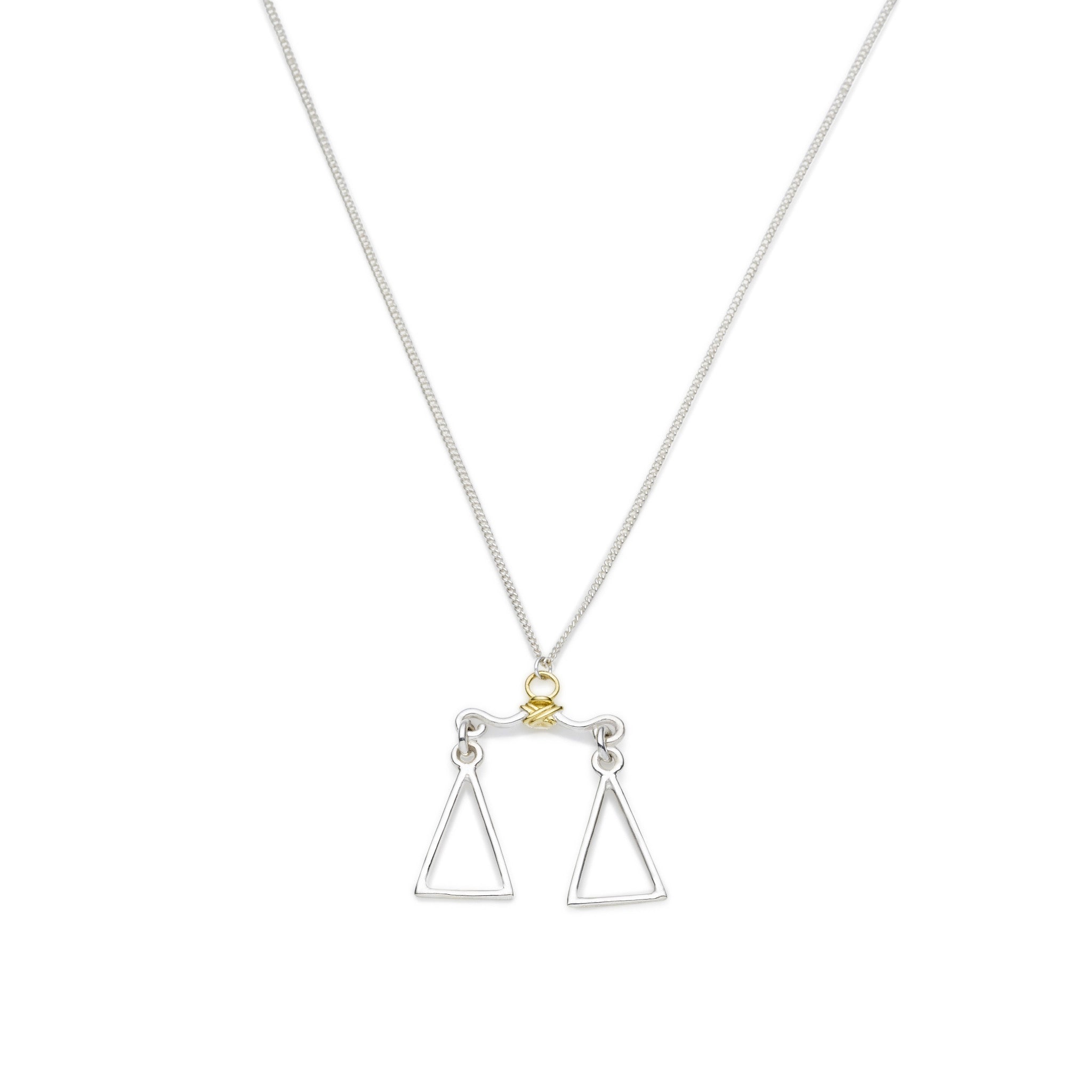 Libra Necklace | Sterling Silver with Gold Plate