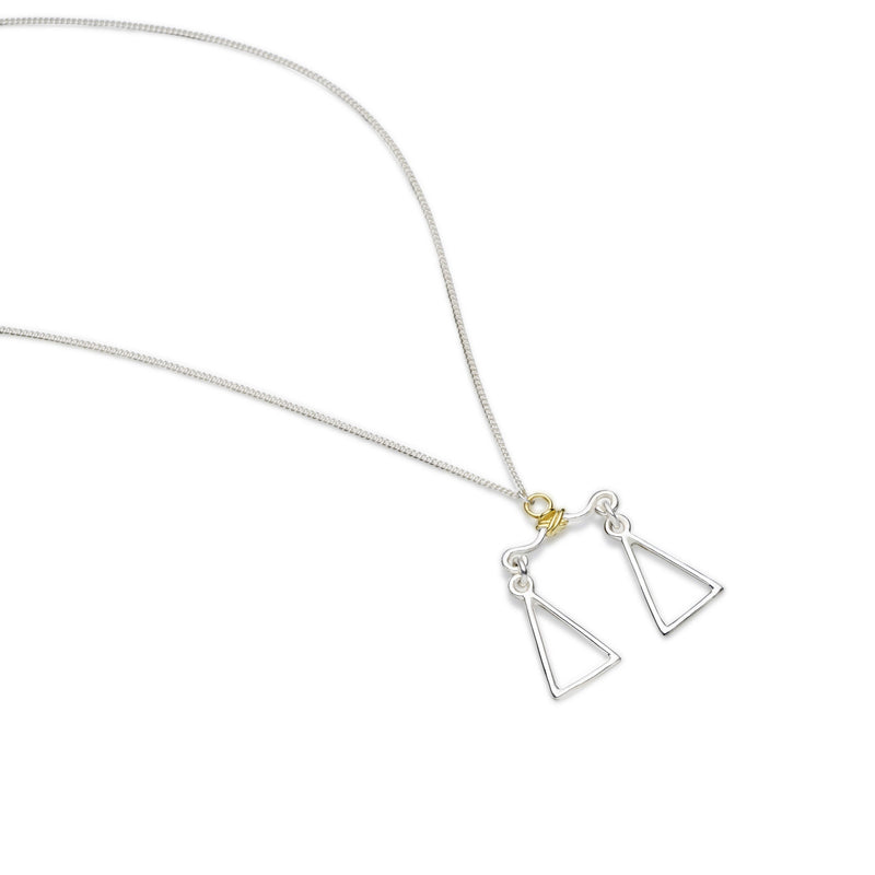 Libra Necklace | Sterling Silver with Gold Plate