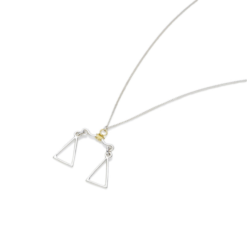 Libra Necklace | Sterling Silver with Gold Plate