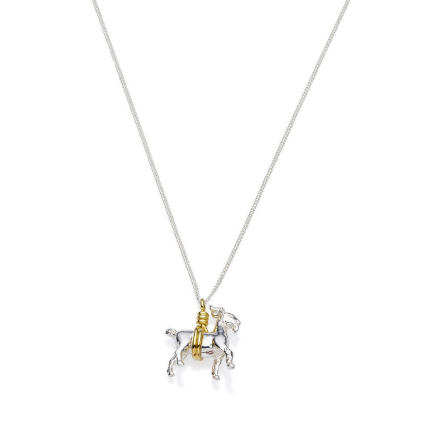 Capricorn Necklace | Sterling Silver with Gold Plate
