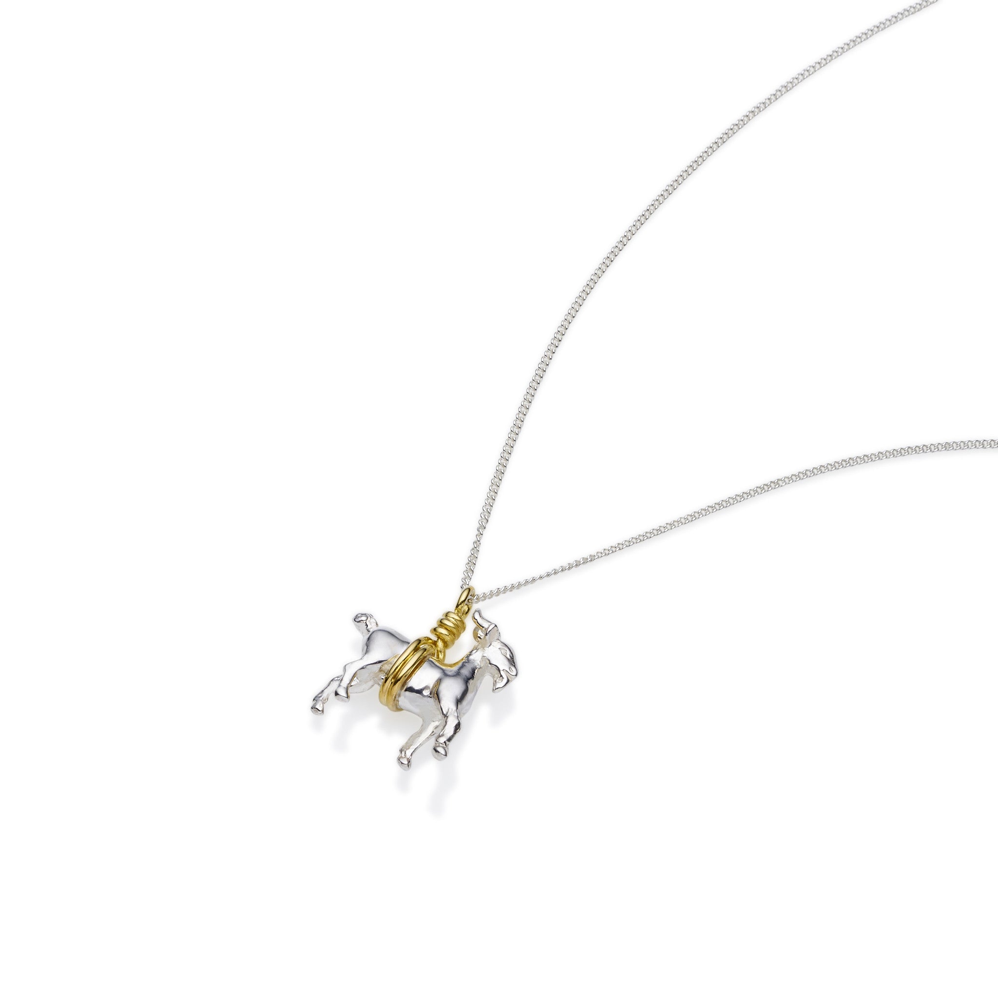 Capricorn Necklace | Sterling Silver with Gold Plate