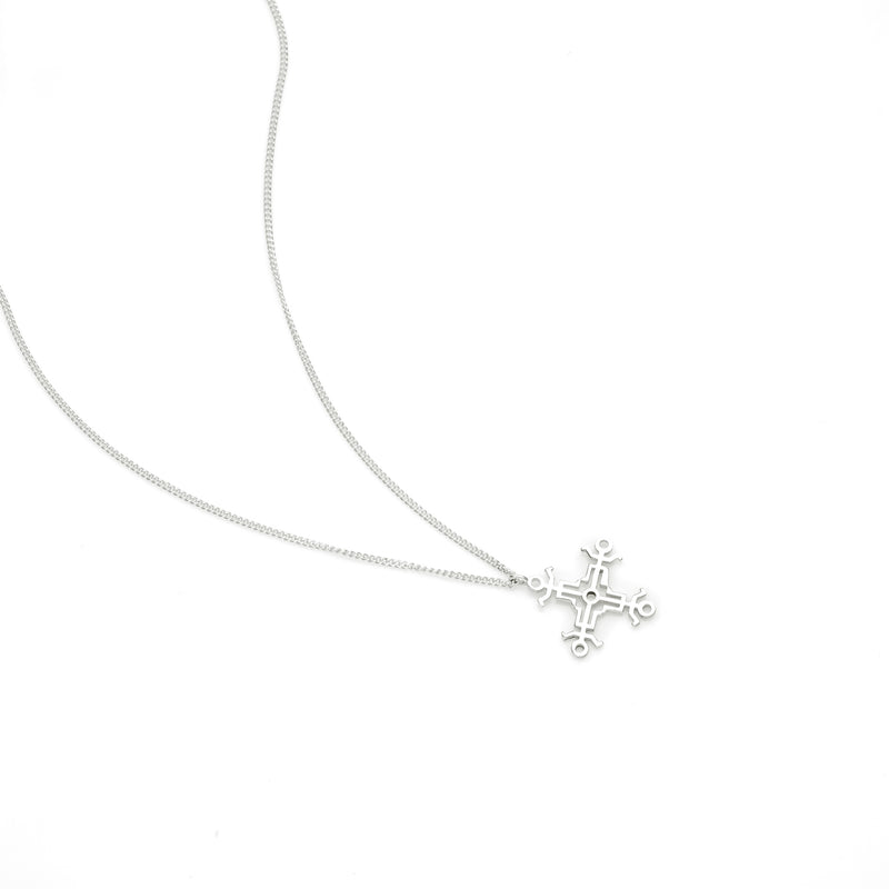 Hangman Square Necklace | 925 Sterling Silver