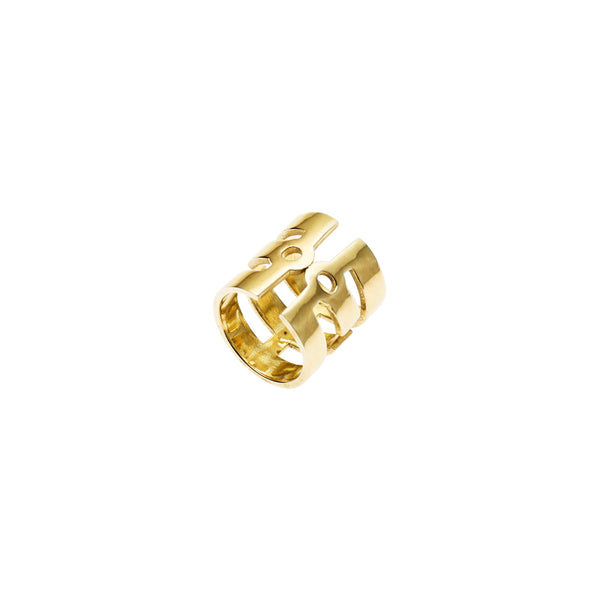 Hangman Ring | Brass Gold Plate