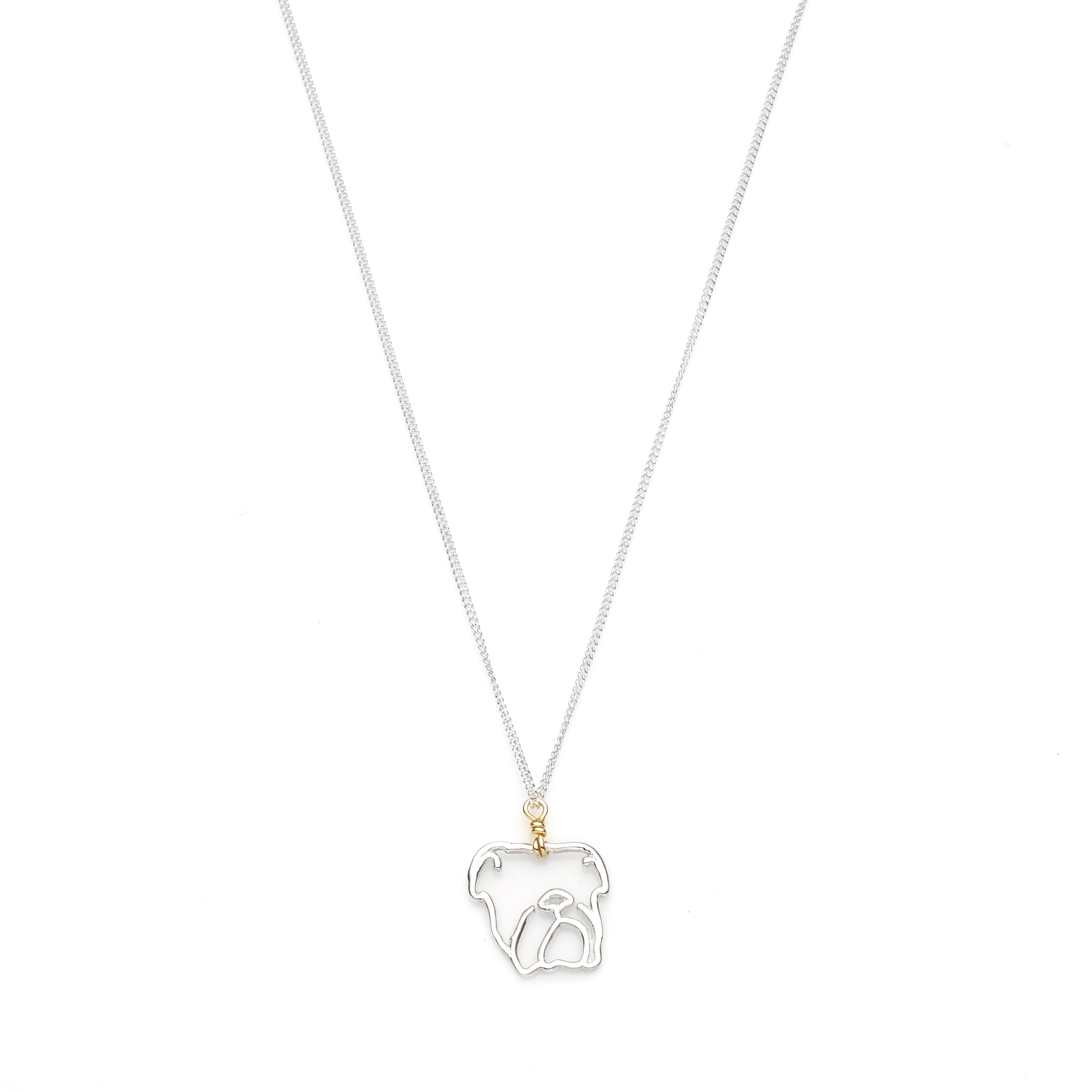 Year Of The Dog Necklace | Sterling Silver with Gold Plate