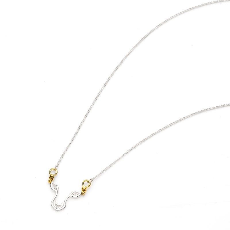 Year Of The Tiger Necklace | Sterling Silver with Gold Plate