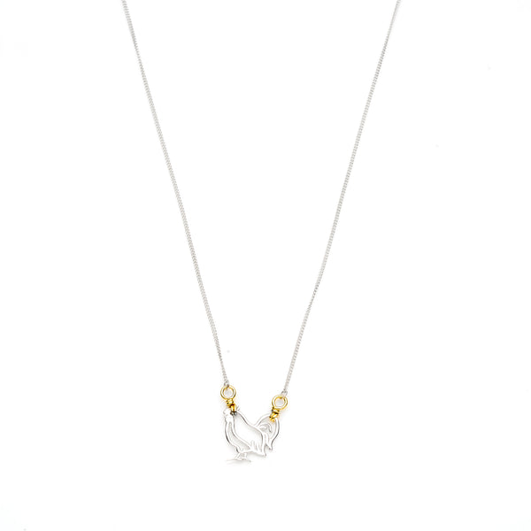 Year of The Rooster Necklace | Sterling Silver with Gold Plate