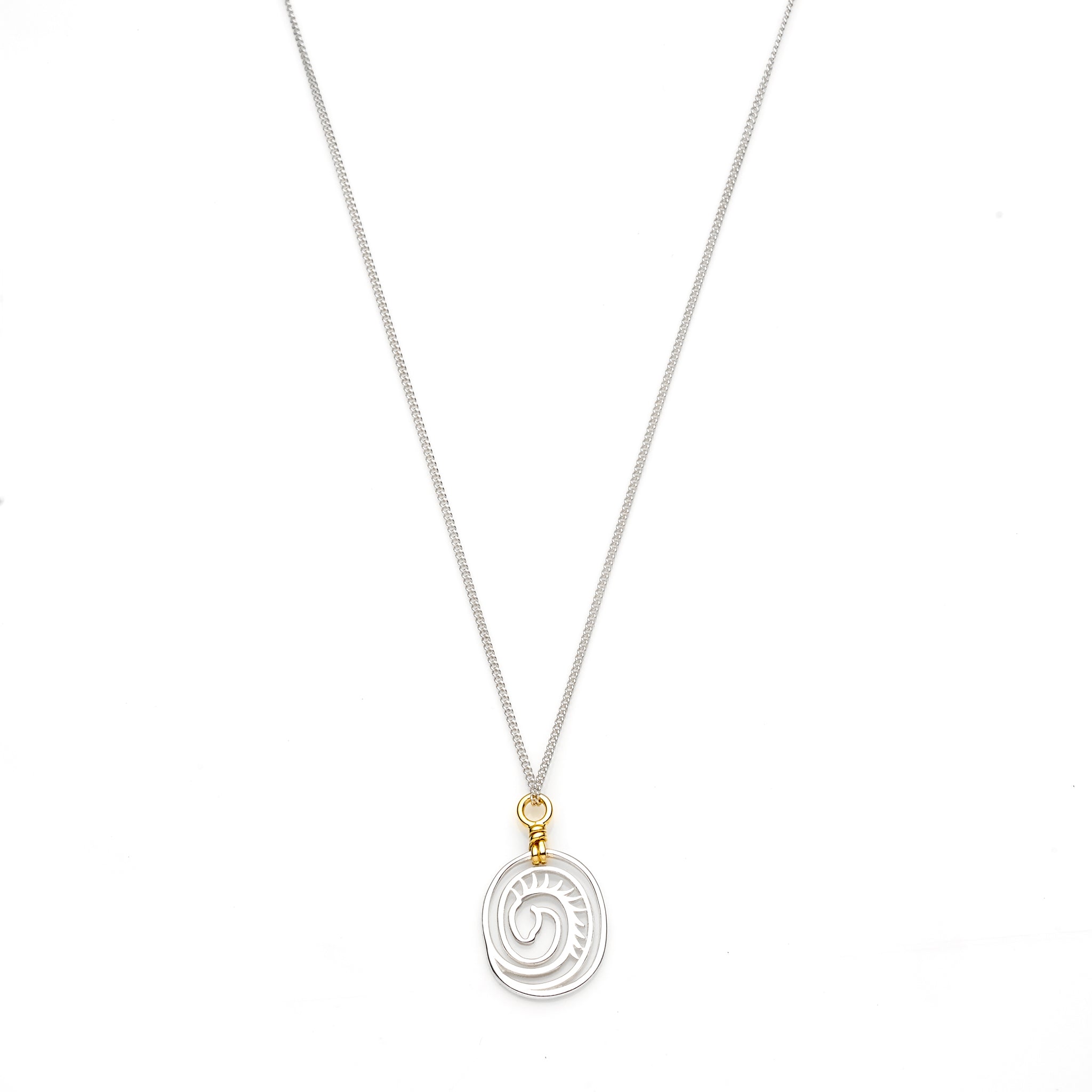 Year Of The Dragon Necklace | Sterling Silver with Gold Plate
