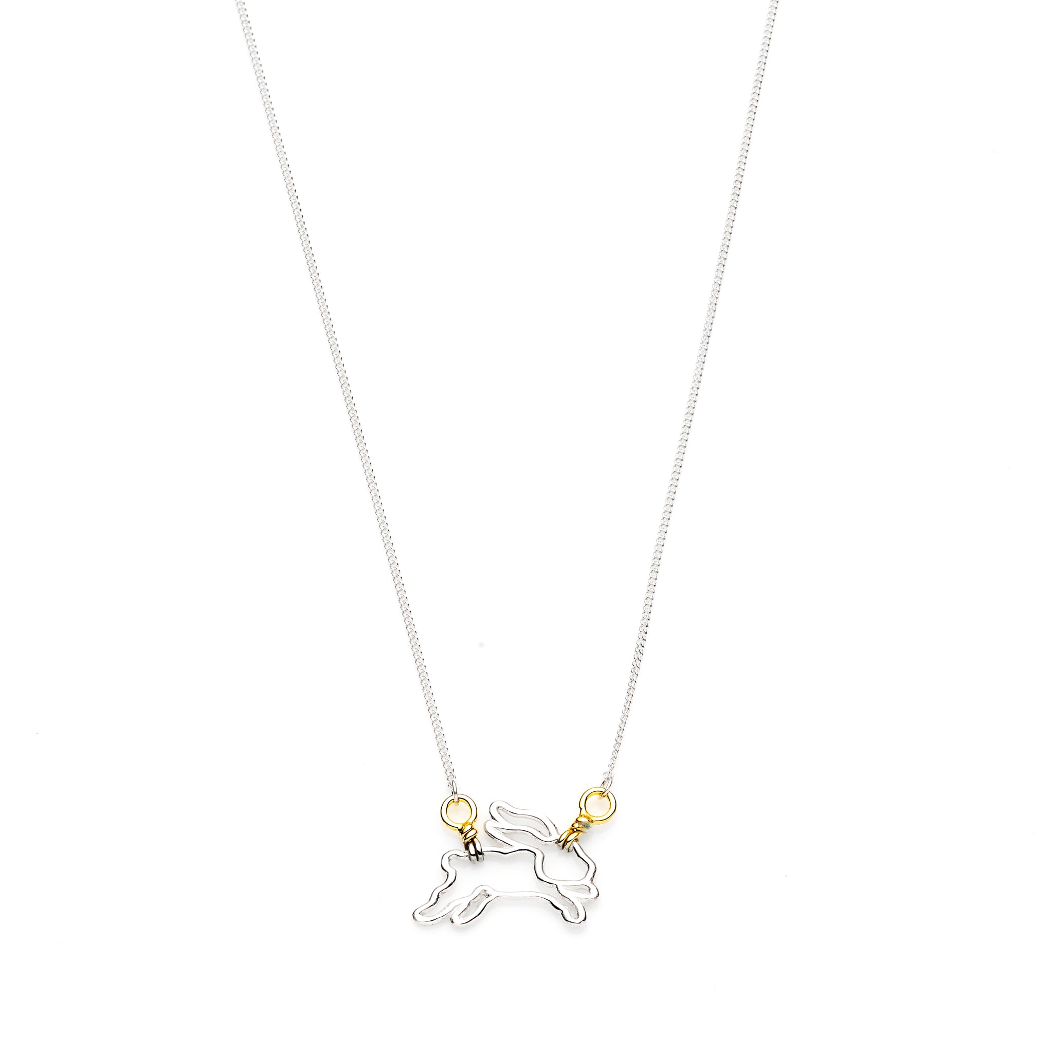 Year of The Rabbit Necklace | Sterling Silver with Gold Plate