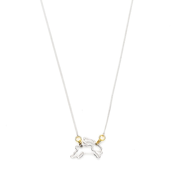 Year of The Rabbit Necklace | Sterling Silver with Gold Plate