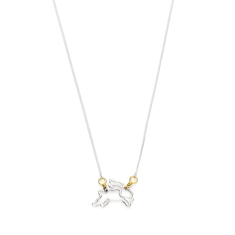 Year of The Rabbit Necklace | Sterling Silver with Gold Plate