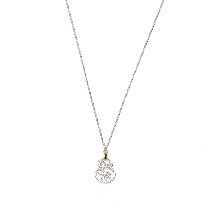 Year Of The Monkey Necklace | Sterling Silver with Gold Plate