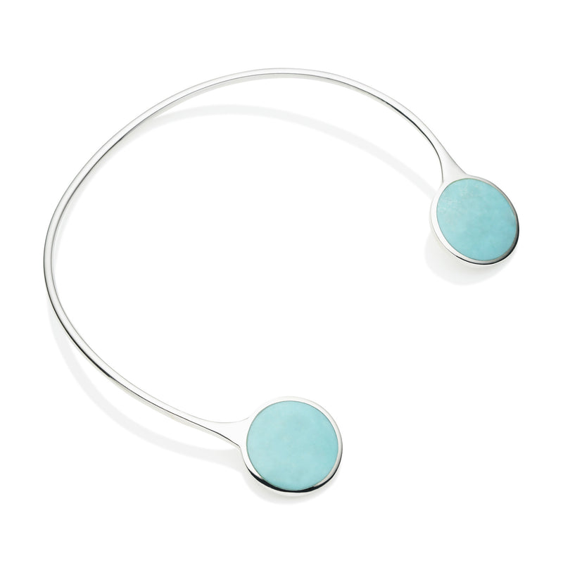 Full Moon Neck Cuff | Turquoise and 925 Sterling Silver