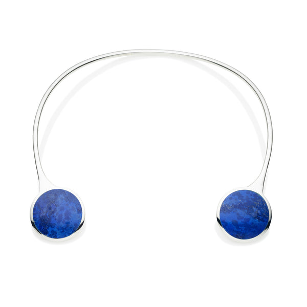 Full Moon Neck Cuff | Lapis and 925 Sterling Silver