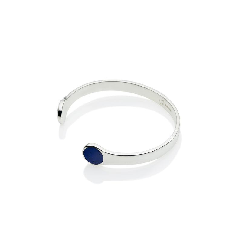 Full Moon Cuff | Lapis and 925 Sterling Silver
