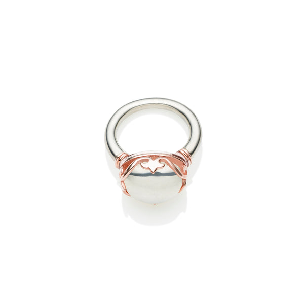 Princess Monarch Ring | Sterling Silver and Rose Gold Plated Sterling Silver