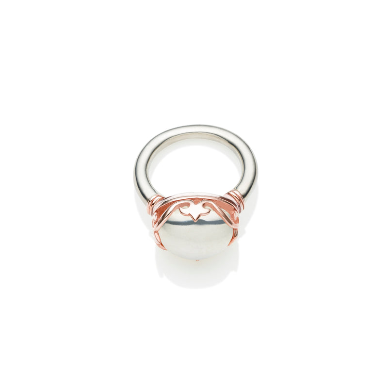 Princess Monarch Ring | Sterling Silver and Rose Gold Plated Sterling Silver