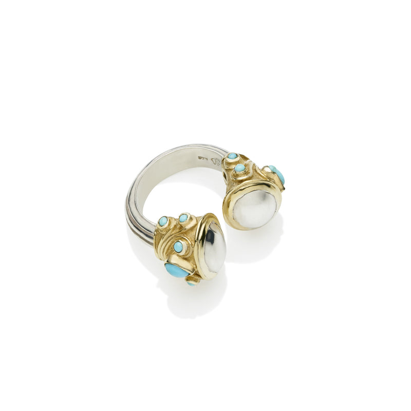 Shahaka Ring | 925 Sterling Silver and Gold Plate