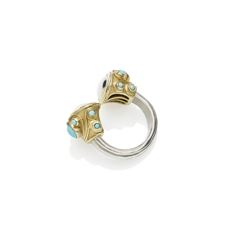 Shahaka Ring | 925 Sterling Silver and Gold Plate