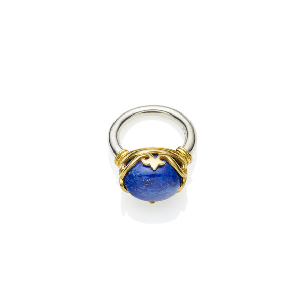 Princess Monarch Ring | Lapis and Gold Plated Sterling Silver