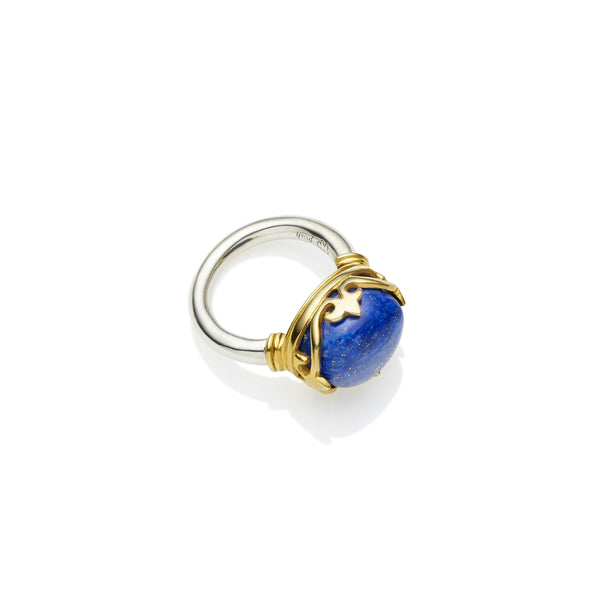 Princess Monarch Ring | Lapis and Gold Plated Sterling Silver