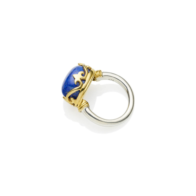 Princess Monarch Ring | Lapis and Gold Plated Sterling Silver