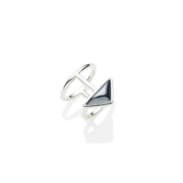 En Tribe Ring | Hematite with Sterling Silver