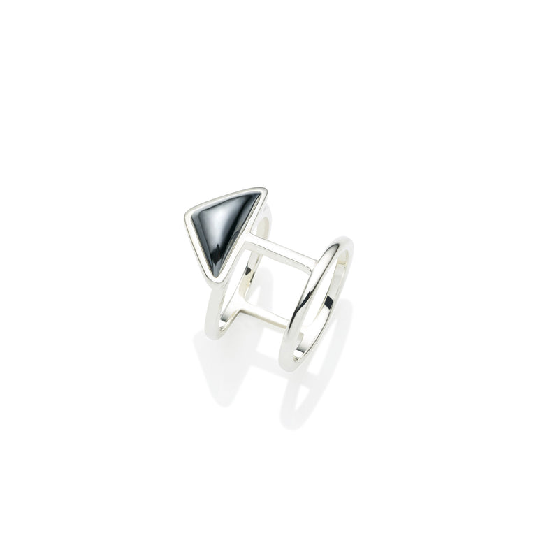 En Tribe Ring | Hematite with Sterling Silver