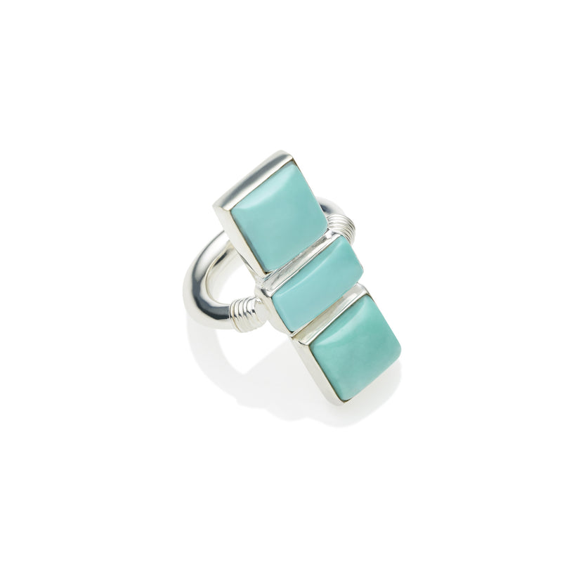 Three Sisters Ring | Sterling Silver and Turquoise