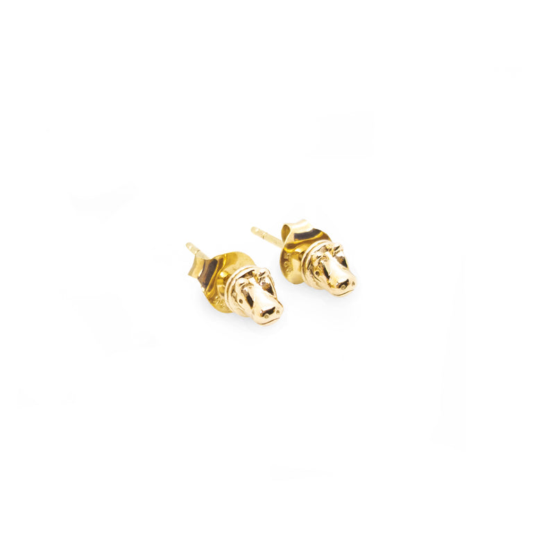 Mini Hippo Stud | 925 Sterling Silver Gold Plate