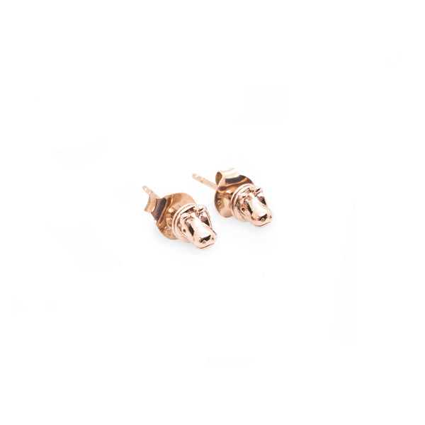 Mini Hippo Stud | 925 Sterling Silver Rose Gold Plate