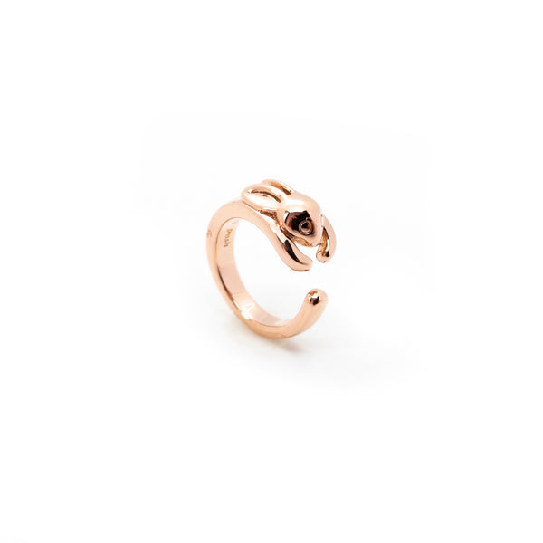 Rabbit Mini Ring | 925 Sterling Silver Rose Gold Plate