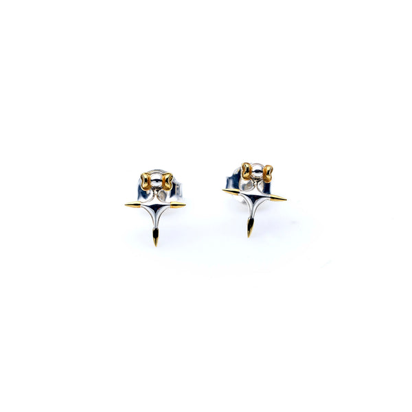 Didia Studs | Sterling Silver with Gold Plate Tips