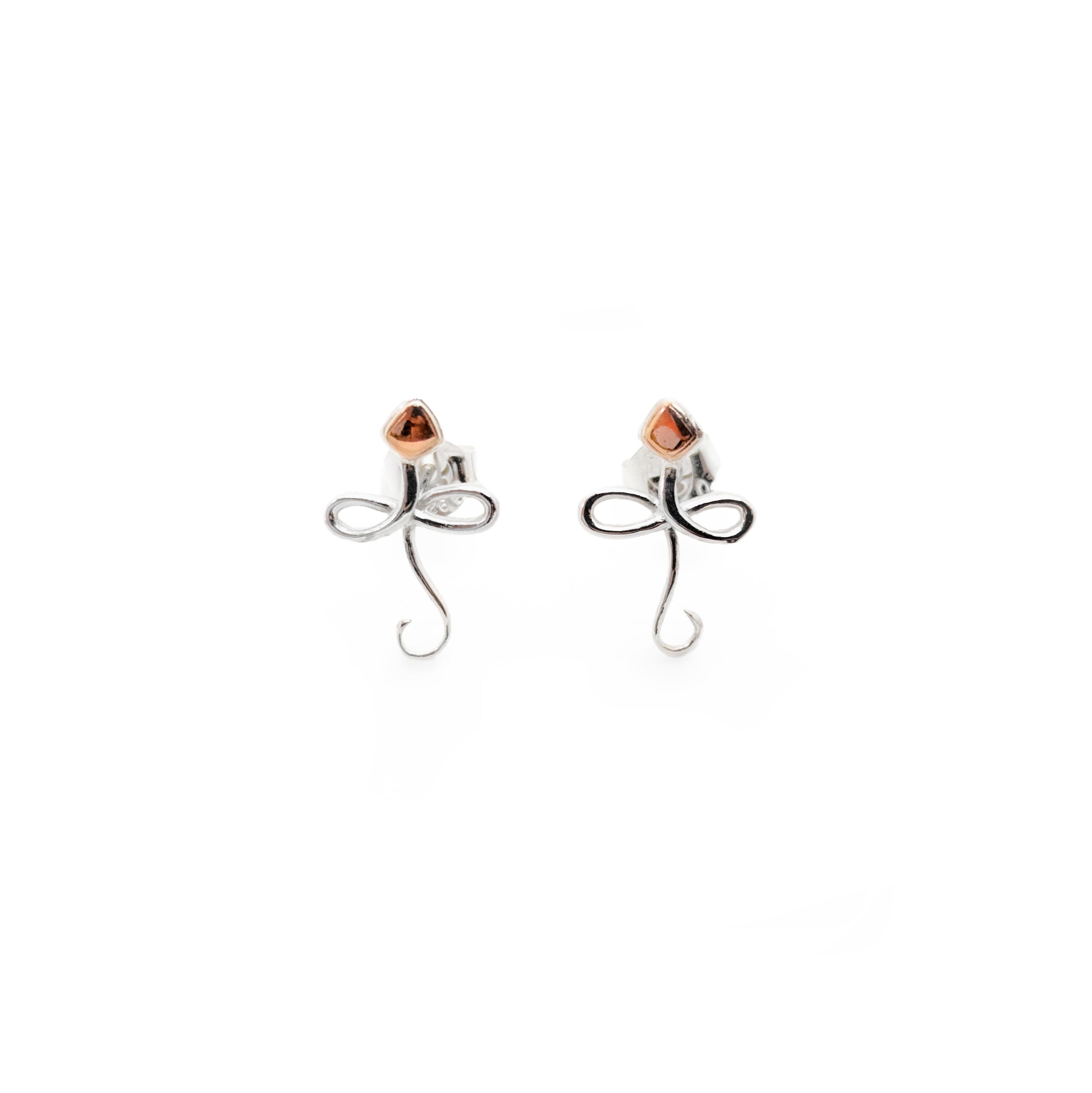 Snake Stud | 925 Sterling Silver Rose Gold Plate