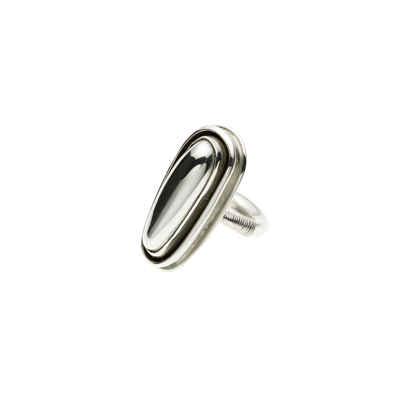 Red Horse Ring | 925 Sterling Silver & Sterling Silver Cabochon