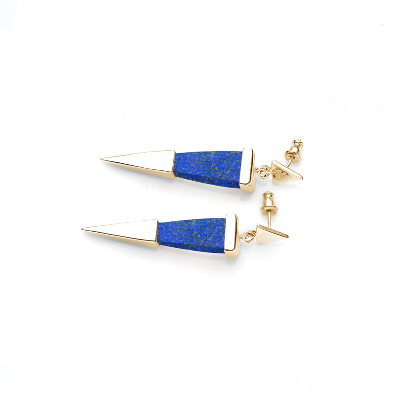 Shard Earrings | Gold Plate and Lapis
