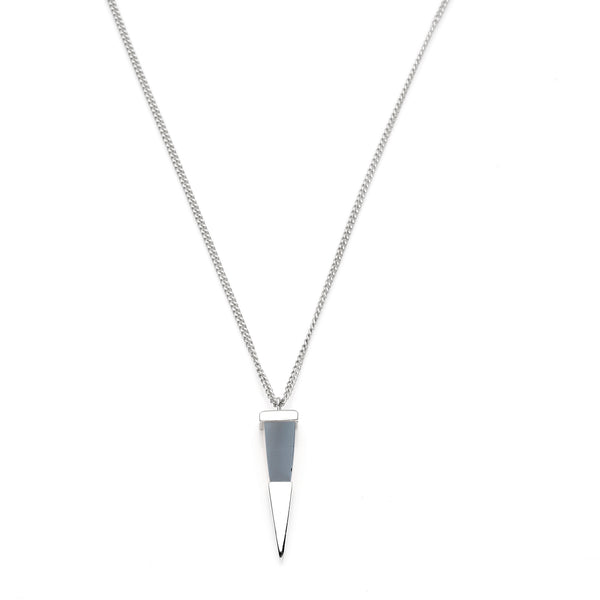 Shard Pendant | Sterling Silver & Hematite