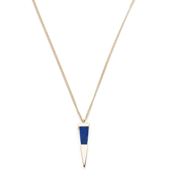 Shard Pendant | Gold Plate and Lapis