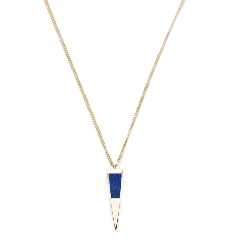 Shard Pendant | Gold Plate and Lapis