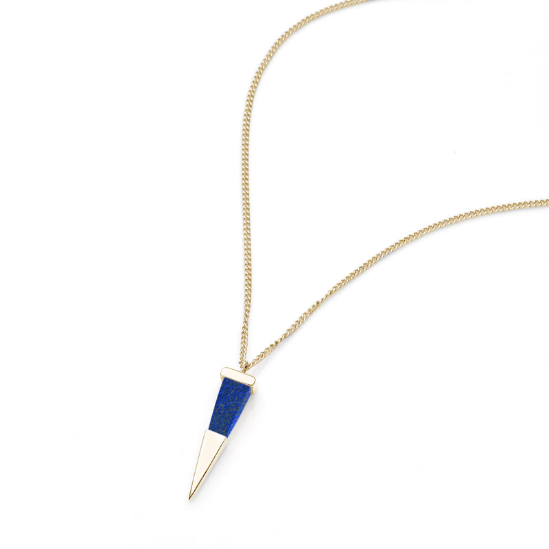 Shard Pendant | Gold Plate and Lapis