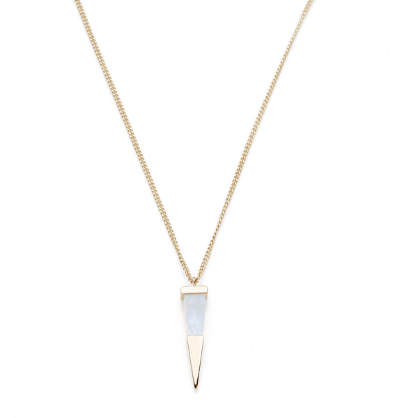 Shard Pendant | Gold Plate and Moonstone