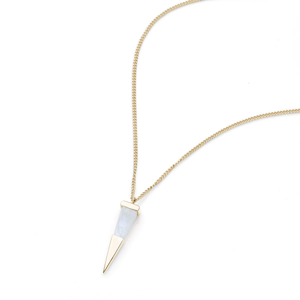 Shard Pendant | Gold Plate and Moonstone
