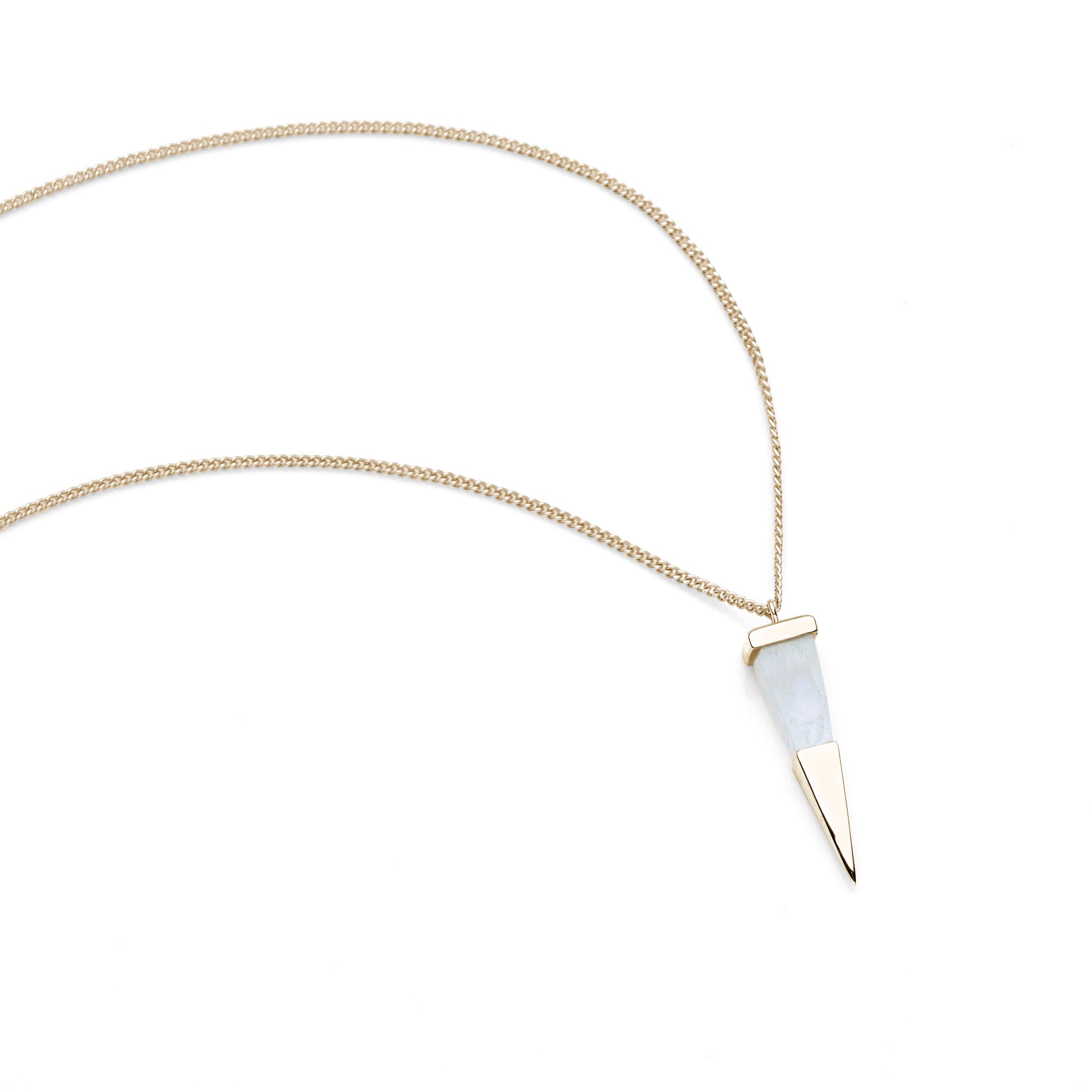 Shard Pendant | Gold Plate and Moonstone