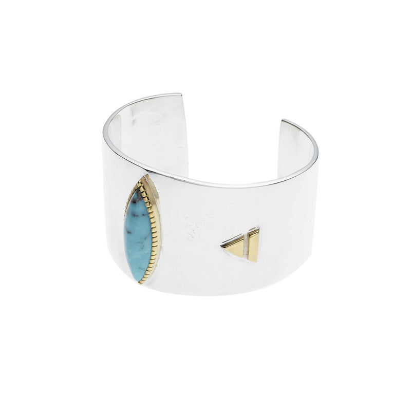 Shield Cuff | American Turquoise & 925 Sterling Silver